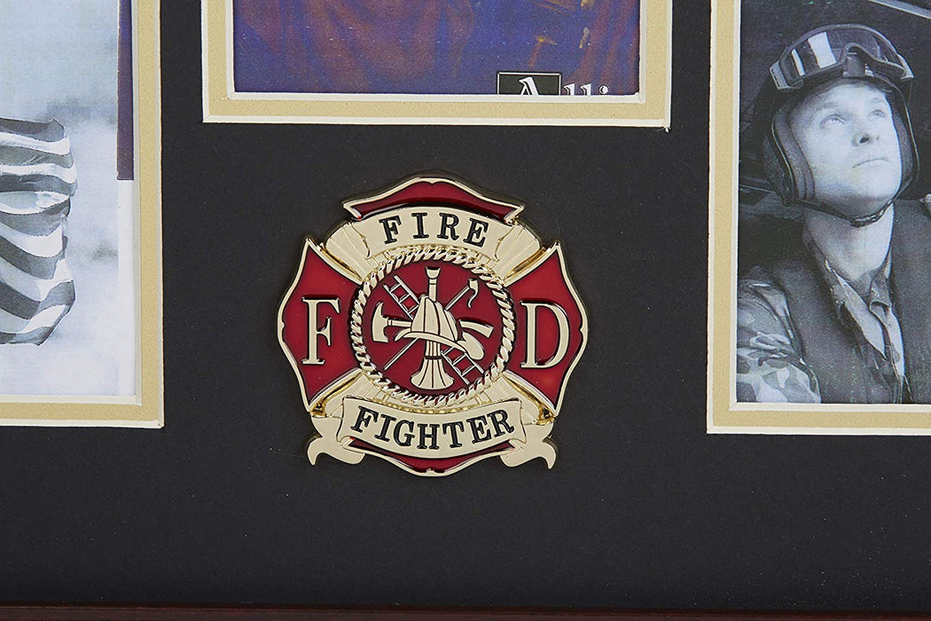 The Military Gift Store Products Frame Firefighter Medallion 5-Picture Collage Frame., Products Frame Firefighter Medallion 5-Picture Collage Frame., The Military Gift Store, Medallion Flag Display Case