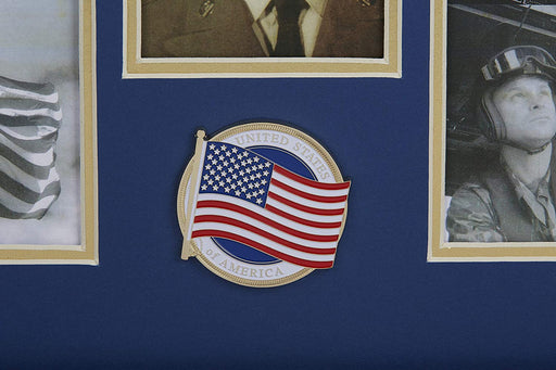 The Military Gift  Store Products Frame American Flag Medallion 5-Picture Collage Frame., Frame American Flag Medallion 5-Picture Collage Frame., The Military Gift Store, Medallion Flag Display Case