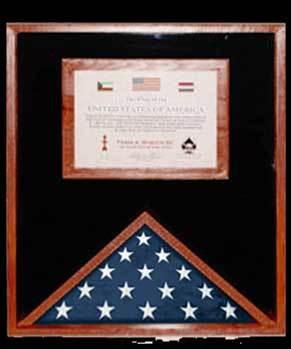 Flag Connections Flag Display Cases with Certificate Holder, , The Military Gift Store, Flag and Certificate Case