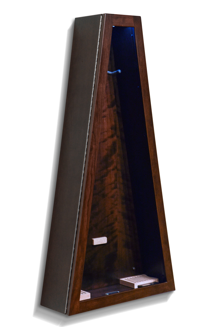 ClimaCase Triangle Humidor - Cherry with Onyx Stain