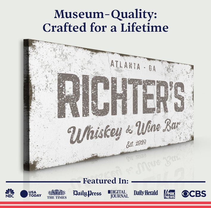 Personalized Whiskey And Wine Bar Sign Custom Bar Signs For Home Bar Perfect Man Cave Wall Decor Ideal Gift For Wine Lovers