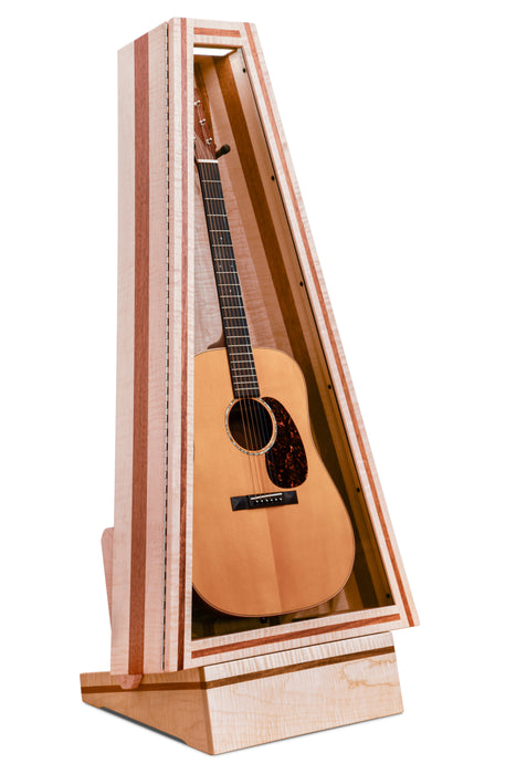 Climastand Triangle Humidor With Base Flamed Maple With Mahogany