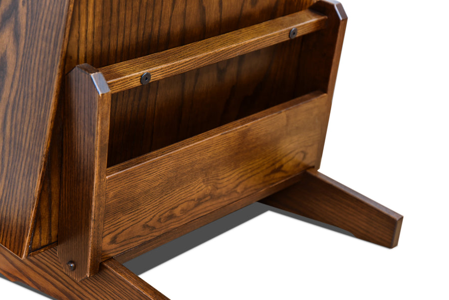 ClimaStand Triangle Humidor with Base - Northern White Ash with Rich Tobacco Stain