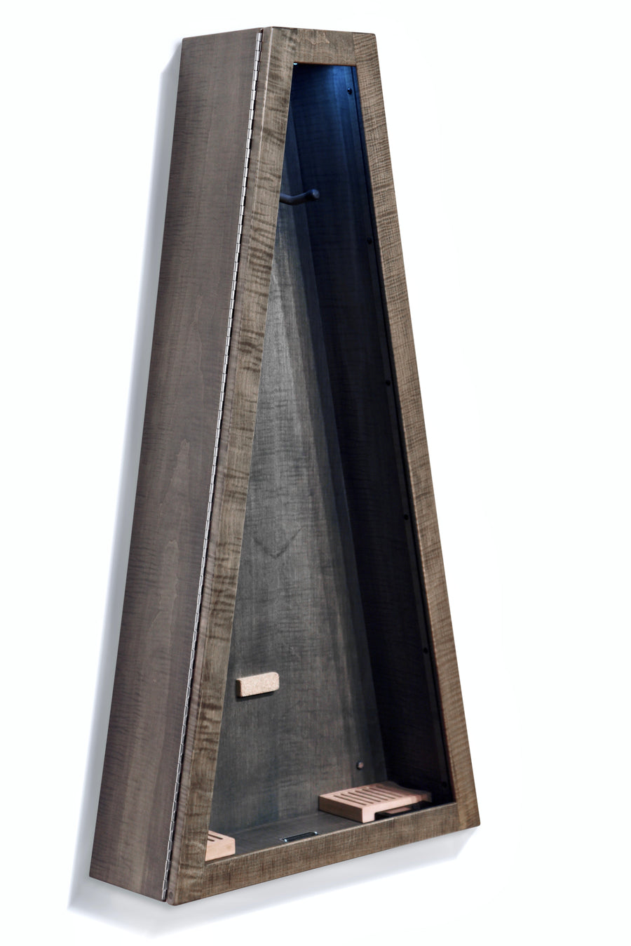 ClimaCase Triangle Humidor - Flamed Maple with Antique Slate Stain