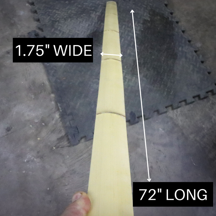 Bamboo Bow-Backing Slats — slat dimension diagram