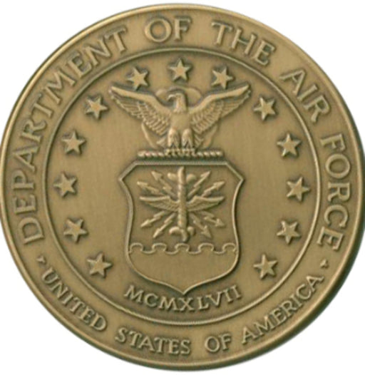 Air Force Service Medallion, Air Force Brass Medallion, , The Military Gift Store, Air Force flag display cases, Air force Retirement Shadow Boxes (61)