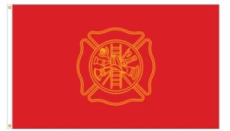 3' x 5' firefighter flag made in the USA from durable 200-denier nylon
