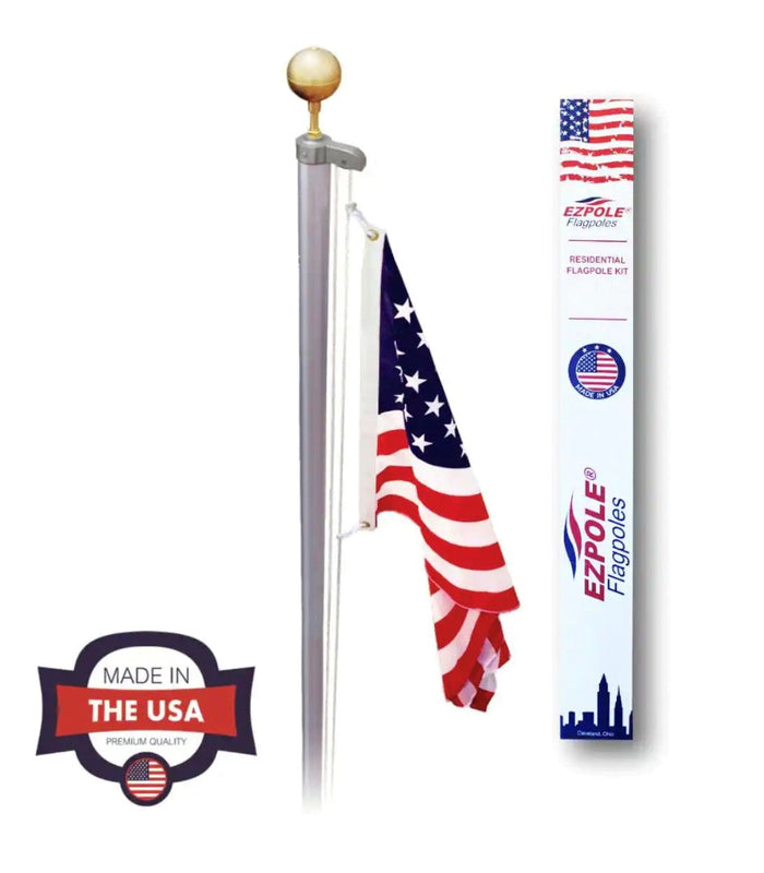 EZPOLE Classic Rope Flagpole with 3x5 American flag