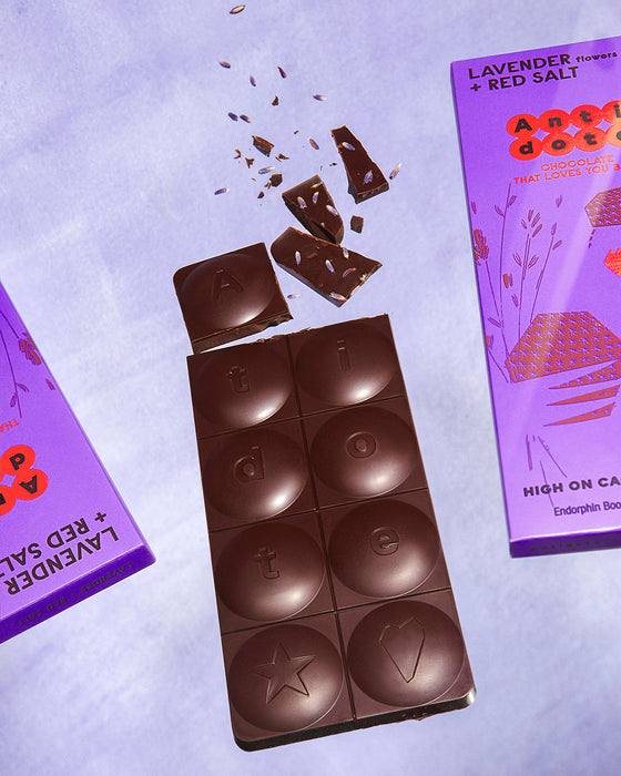 Antidote Chocolate PANAKEIA: LAVENDER + RED SALT - 12 Bars by Farm2Me