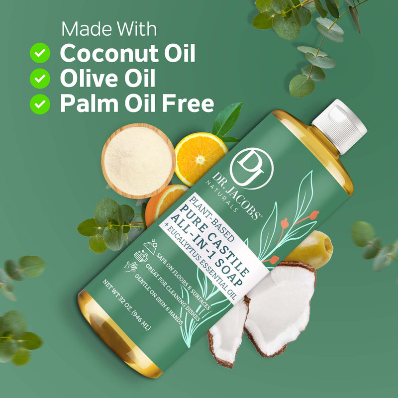 Eucalyptus All in 1 Castile Soap - Thin Formula by Dr. Jacobs Naturals