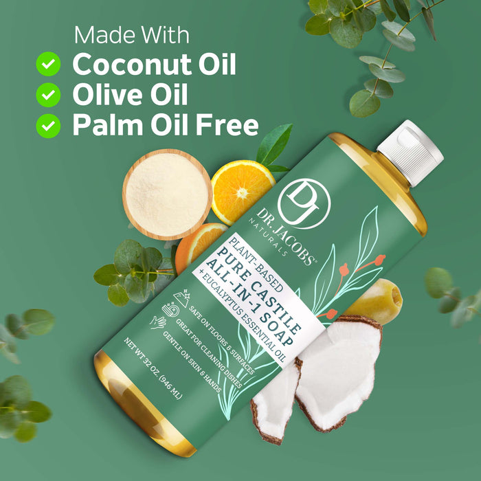 Eucalyptus All in 1 Castile Soap - Thin Formula by Dr. Jacobs Naturals