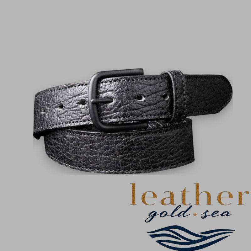 Mens Belts Vintage | Handmade Black Leather Belt