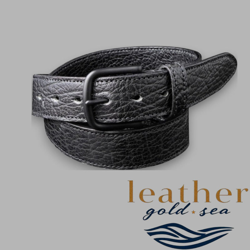 Mens Belts Vintage | Handmade Black Leather Belt