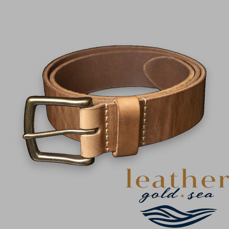 Men's Brown Belt | Handmade in Camel Leather