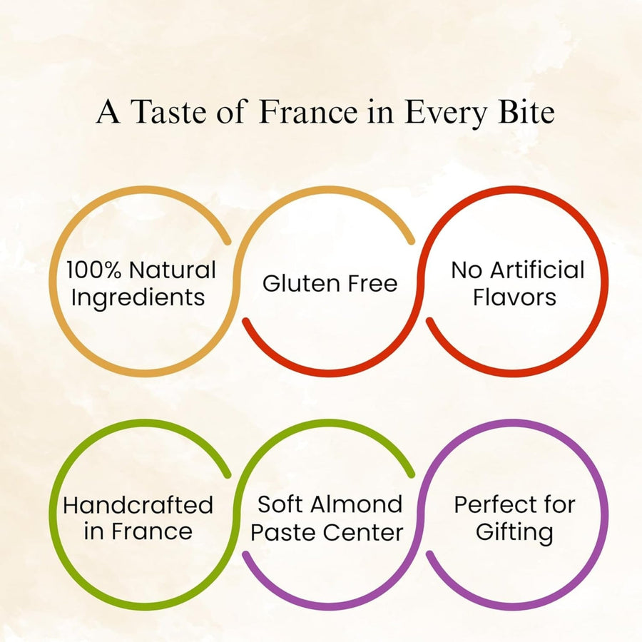 Andy Anand Calissons Almond Candy, 28 pc, 5 Flavors – Imported Calissons de Provence, French Confection, Gourmet Birthday & Holiday Gift Box
