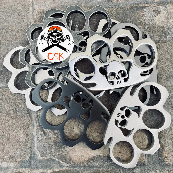 Skull 4 Finger Ring knuckle-Pick A Color