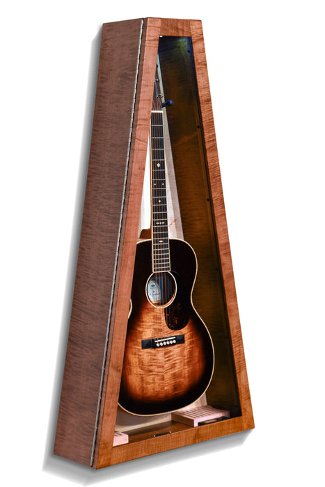 Climacase Triangle Humidor Flamed Maple With Boston Stain And Natural Flamed Maple Back