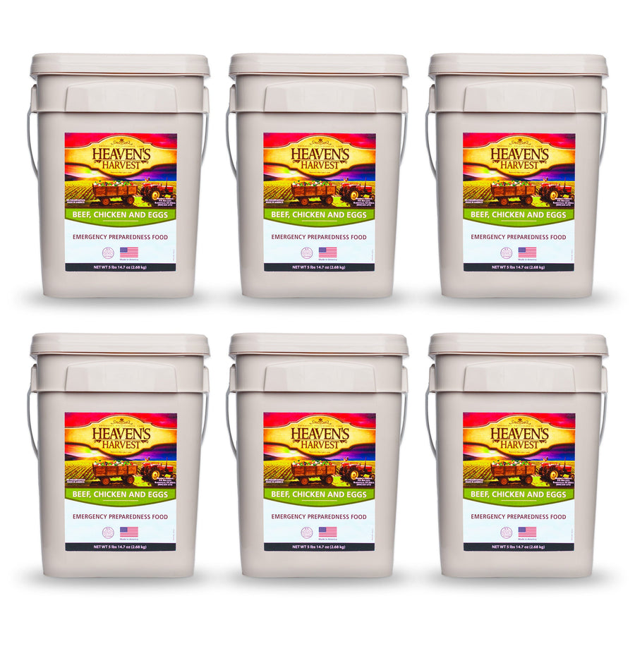 Six Heaven's Harvest protein food buckets