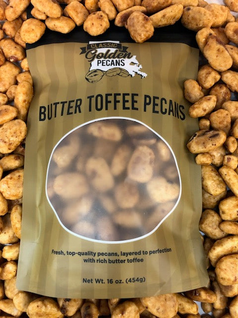 Butter Toffee Pecans! by Classic Golden Pecans