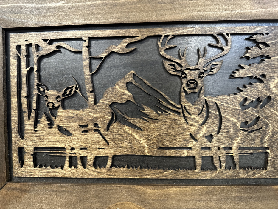 Stylish Buck & Doe Wall-Mounted Gun Cabinet – Elegant Lockable Storage for Your Home