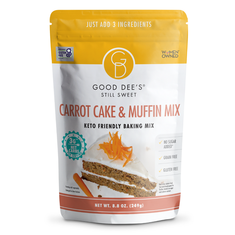 Back in stock! Carrot Keto Muffin & Cake Mix- Gluten Free and No Added Sugar by Good Dee's
