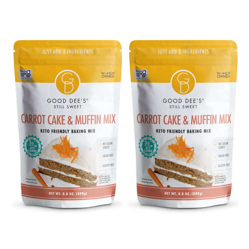 Back in stock! Carrot Keto Muffin & Cake Mix- Gluten Free and No Added Sugar by Good Dee's