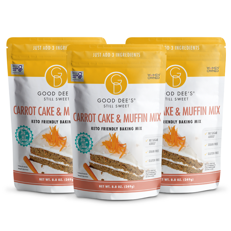Back in stock! Carrot Keto Muffin & Cake Mix- Gluten Free and No Added Sugar by Good Dee's