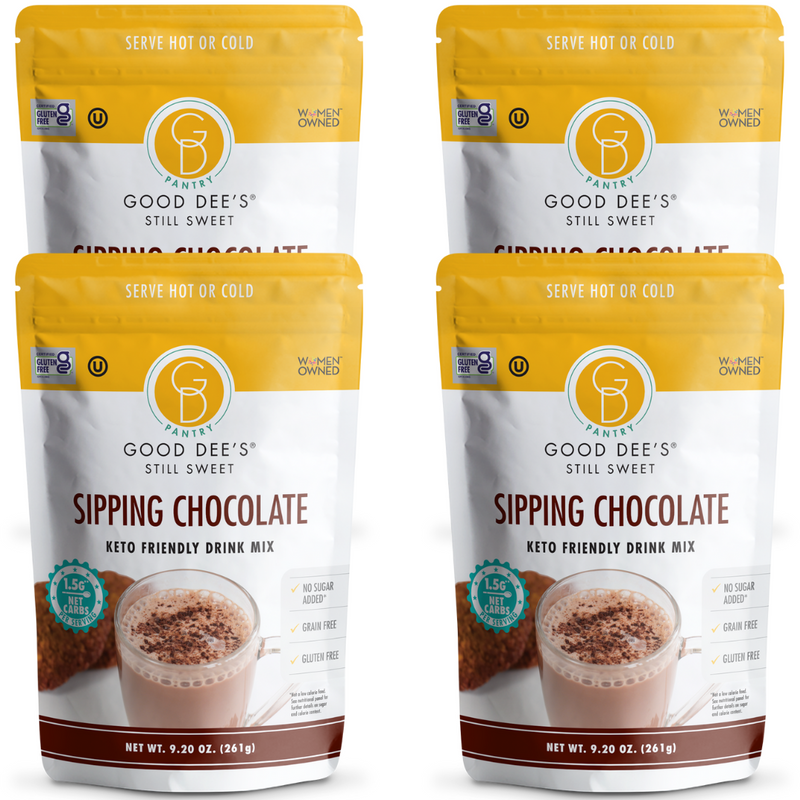 PRESALE: Good Dee's Sipping Chocolate Low Carb Drink Mix - Vegan, No Sugar Added*, Soy Free and Gluten Free