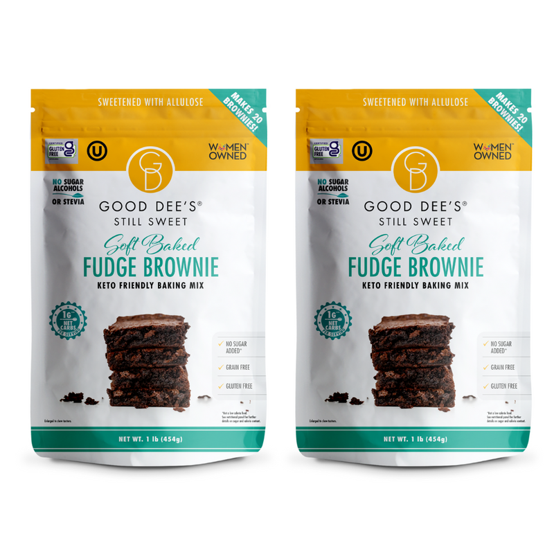 Keto Soft Baked Fudge Brownie Mix - Gluten Free and No Added Sugar, 1lb Bag