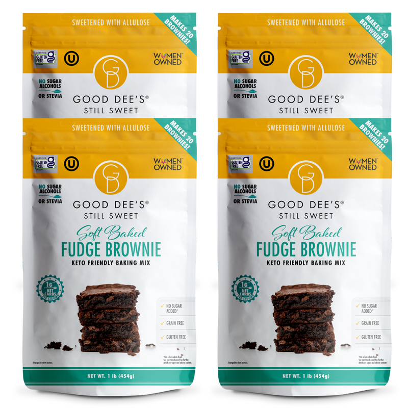 Keto Soft Baked Fudge Brownie Mix - Gluten Free and No Added Sugar, 1lb Bag