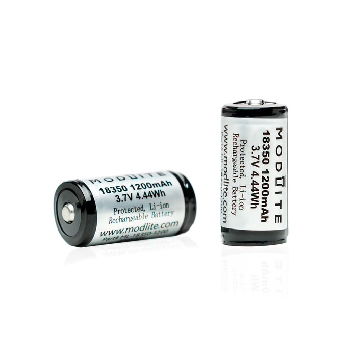 Modlite 18350 1200mAh Protected Cell (2 Pack)