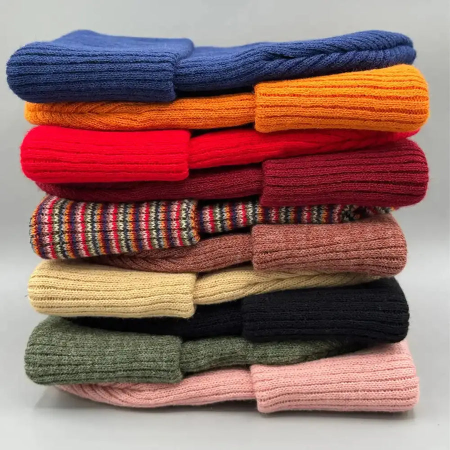 Classic Cuffed Beanie, Kids Knit Beanie, No Logo