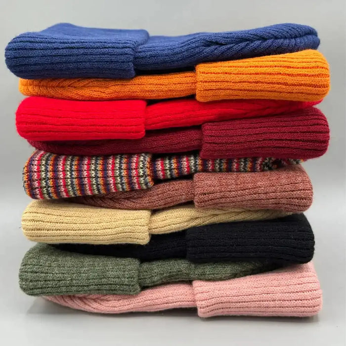 Classic Cuffed Beanie, Kids Knit Beanie, No Logo