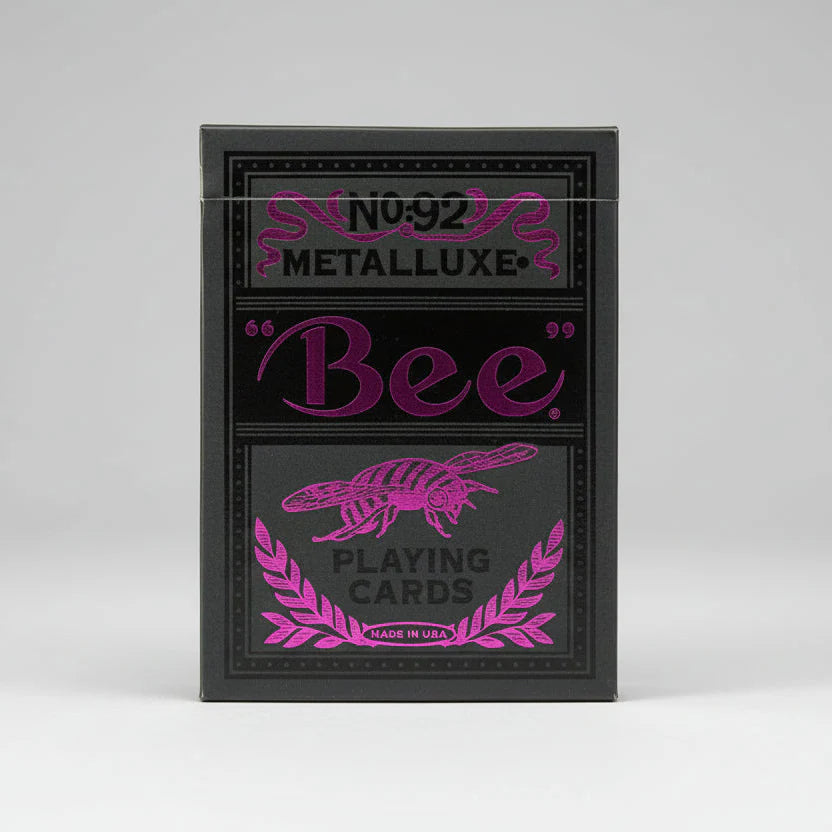Bee Metalluxe Magenta Playing Cards – Rare Premium Foil Deck