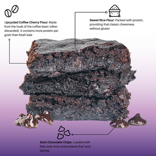 Bake Me Healthy Dark Chocolate Fudgy Brownie Mix - Vegan, Gluten-Free, Top 9 Allergen-Free, Sustainable