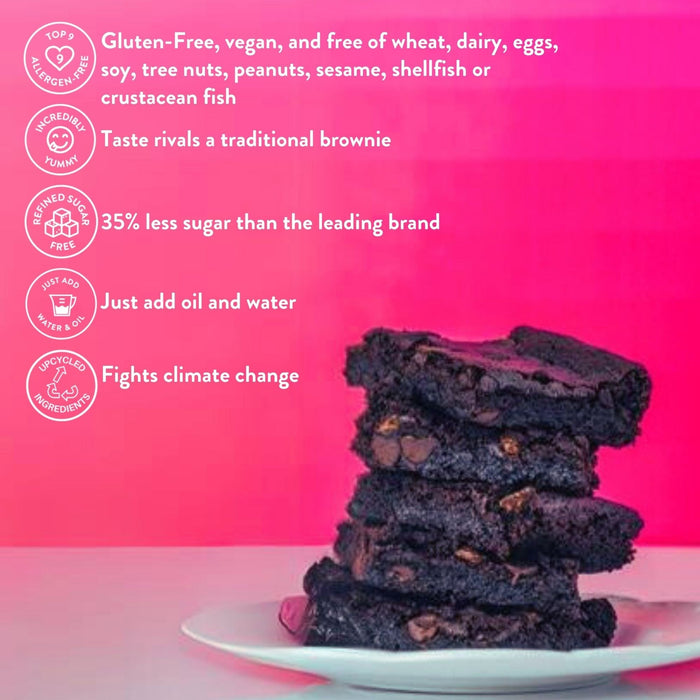 Dark Chocolate Fudgy Brownie Plant-Based Baking Mix - Bake Me Healthy