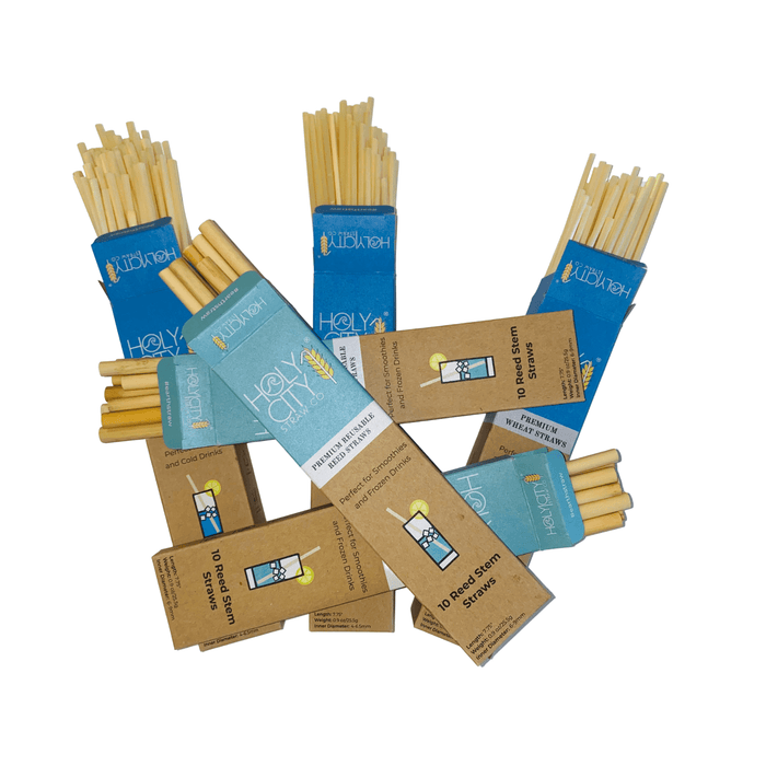 Holy City Straw Wheat and Reed Straw Bundle - 6 Pack by Farm2Me