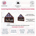 Burial Flag Medal Display case, Ceremonial Flag display - Material Cherry.