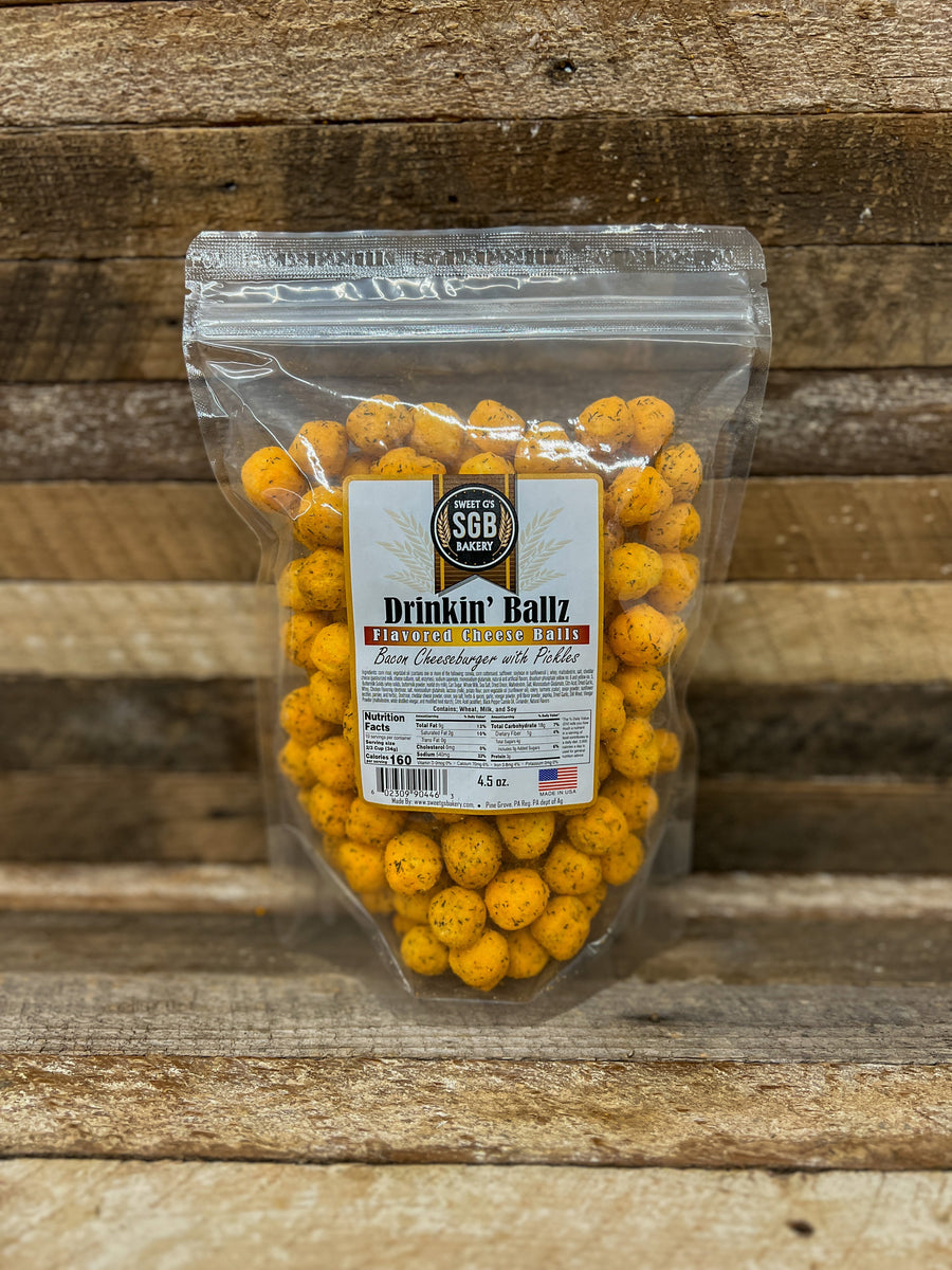 Bacon Cheeseburger with Pickles Flavored Cheese Balls