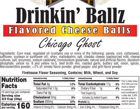 Chicago Ghost Flavored Cheese Balls