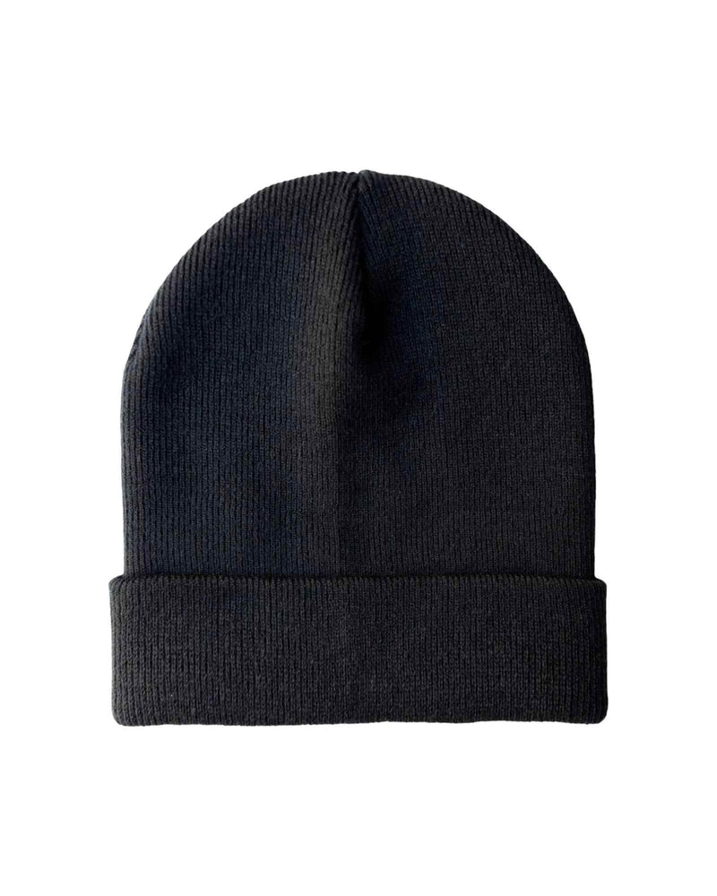 CS101 HAAKWEAR Traditional Silent Cuffed Beanie, Midnight Black