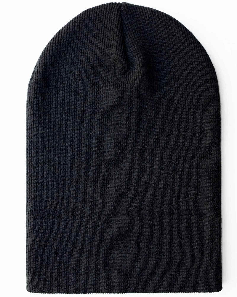 CS101 HAAKWEAR Traditional Silent Cuffed Beanie, Midnight Black