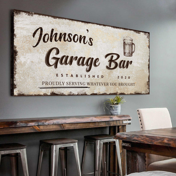 Garage Bar Sign Viii