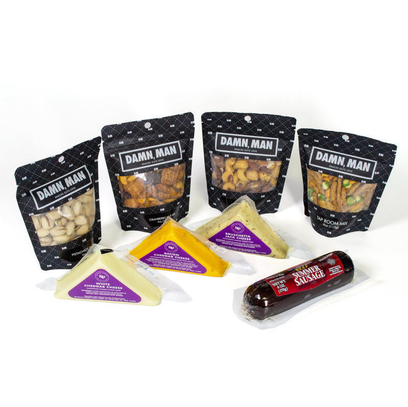 Charcuterie Meat & Cheese Gift Bag – Standard or Deluxe | Gourmet Snacks & Mixed Nuts by DM Snacks