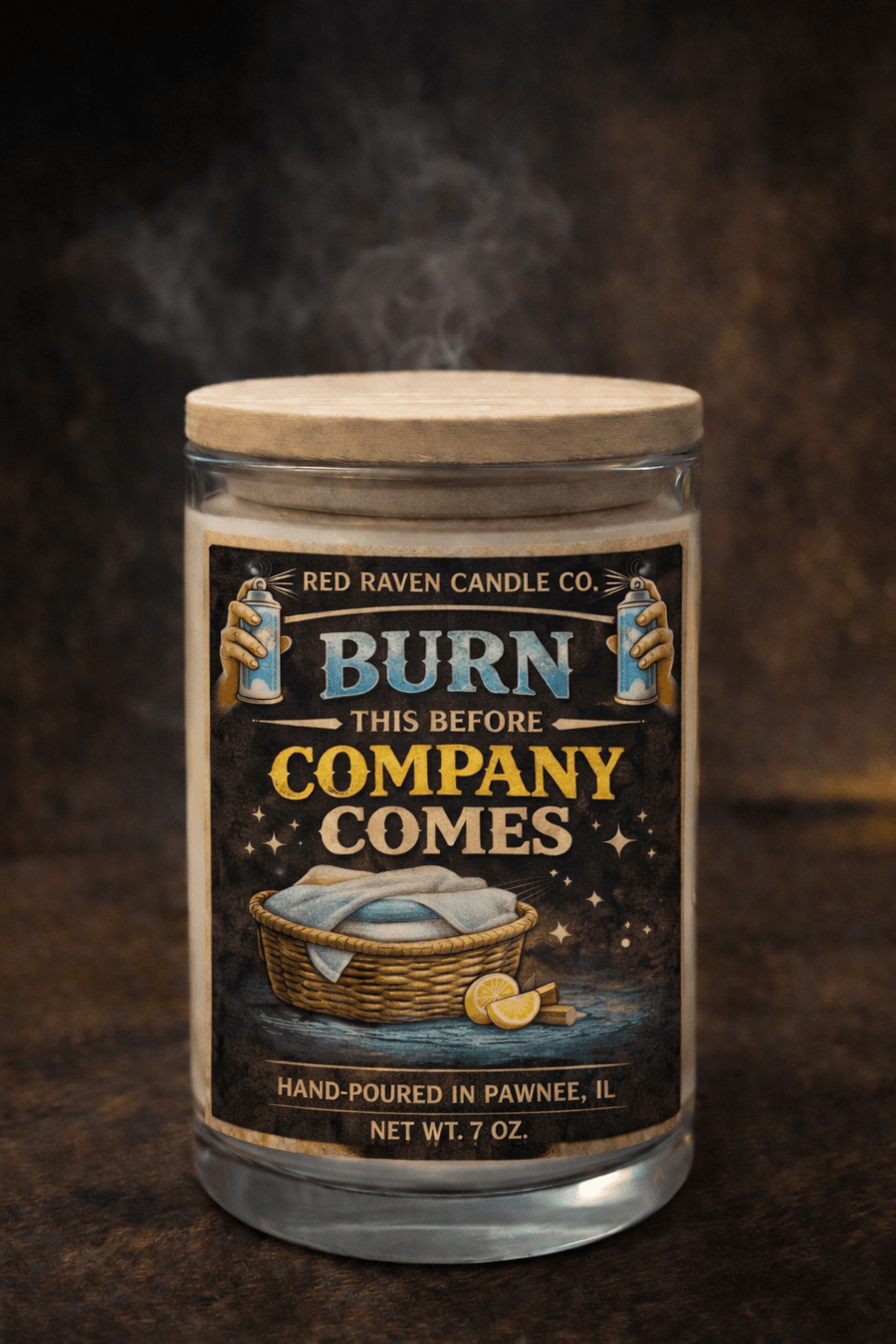 Burn This Before Company Comes – Funny Laundry Day Scented Candle