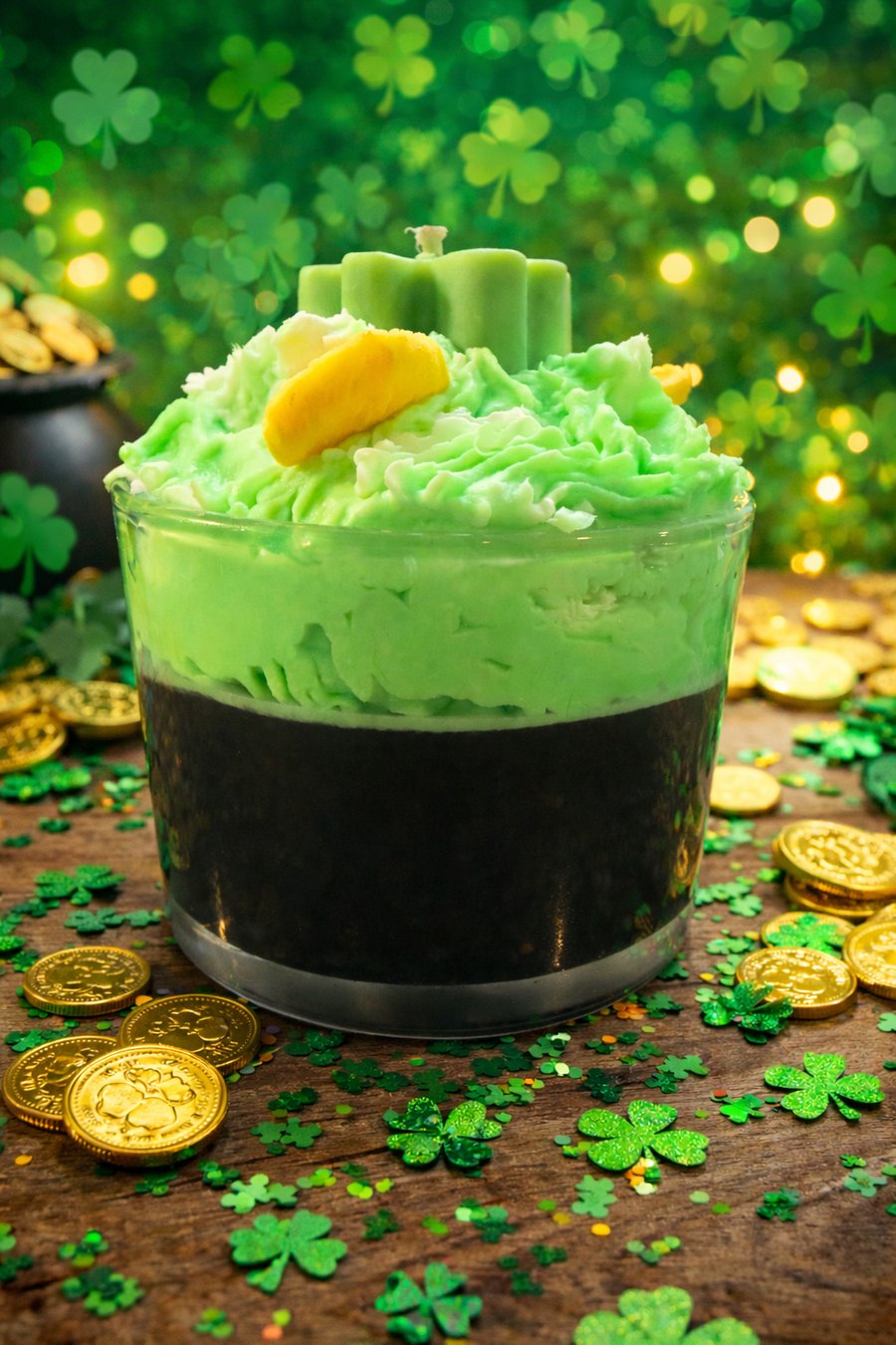 Lucky Shamrock Candle – St. Patrick’s Day Dessert Scented Candle
