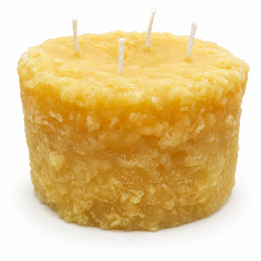 Grubby 6x5" LARGE Pillar Beeswax Candle