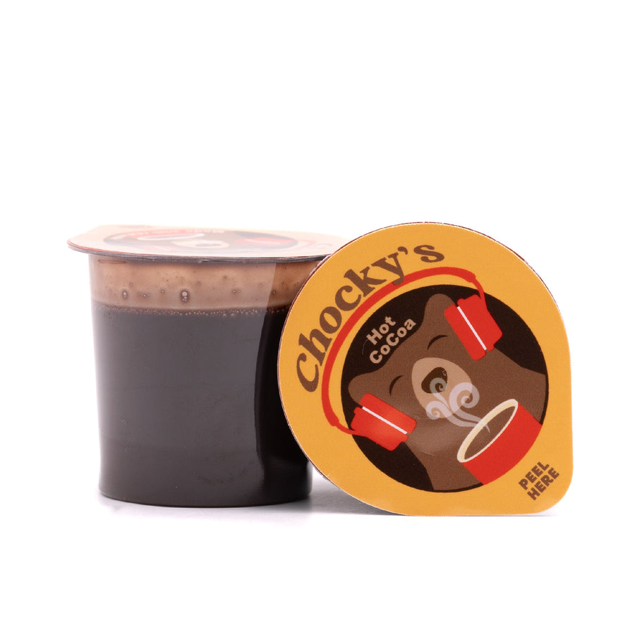 Open cocoa pod shown with chocolate concentrate
