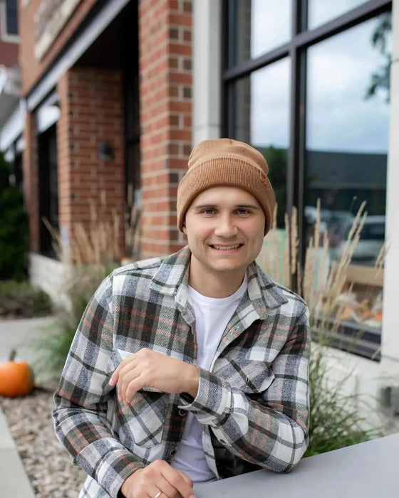 Classic Cuffed Beanie, Camel Brown