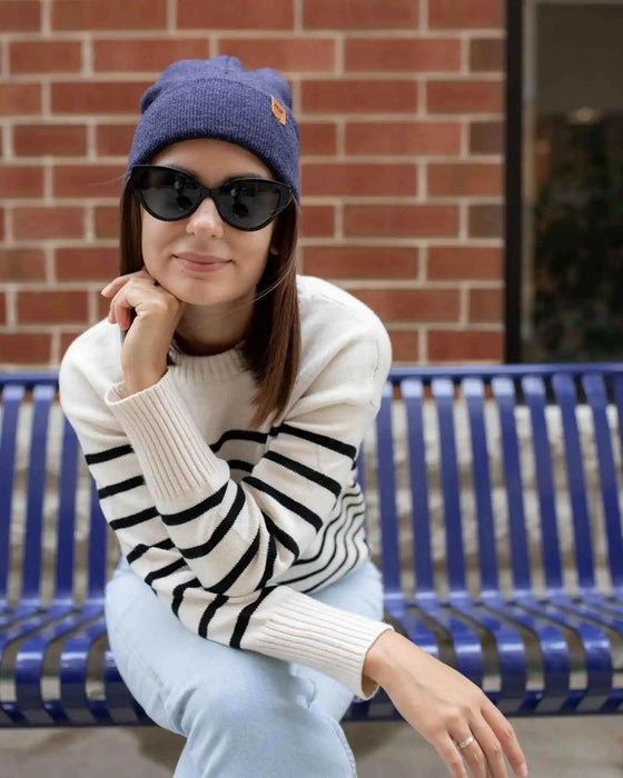 Classic Cuffed Beanie, Denim Blue